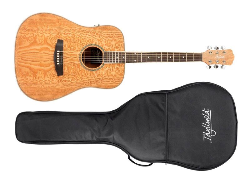Idyllwild Quilted Ash Acoustic Steel String Guitar With Fishman Pickup Tuner And Gig Bag