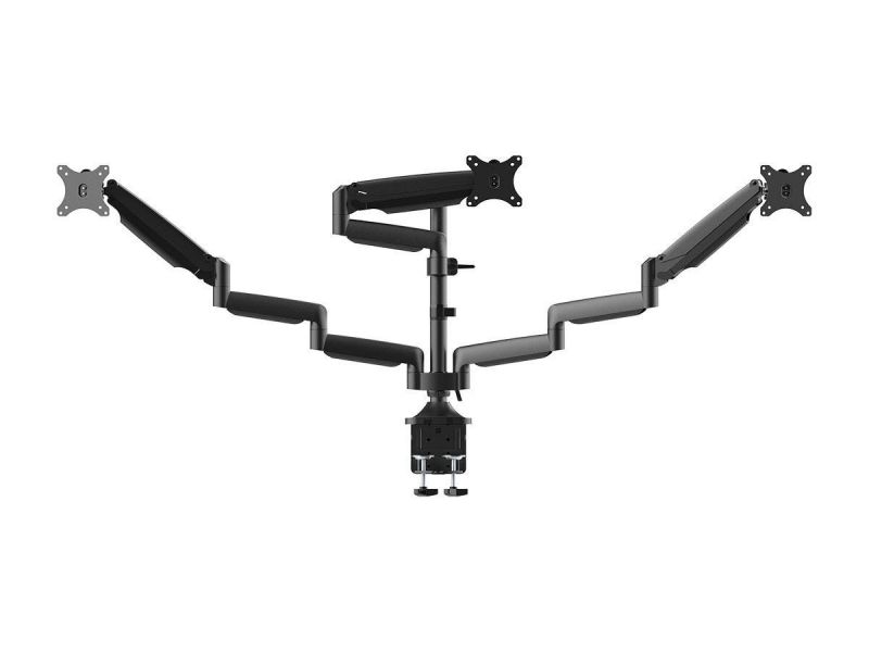 Workstream Triple Monitor Gas Spring Mount For Up To 32In Screens, Fully Adjustable Center Mount