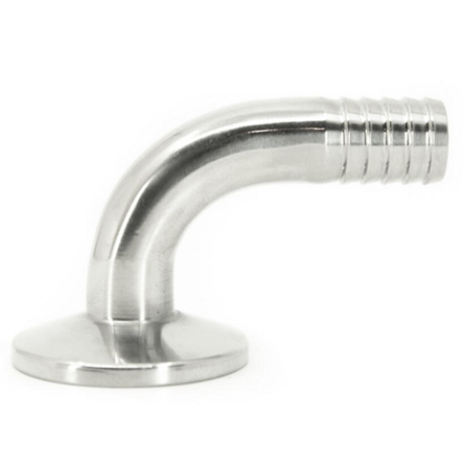 Brewtools | 90° Tri-Clamp Elbow | 34Mm T.C. X 12Mm Barb