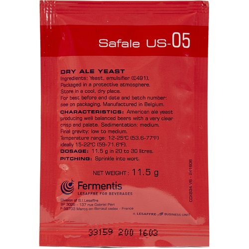 Fermentis Safale US-05 American Ale Dry Beer Yeast