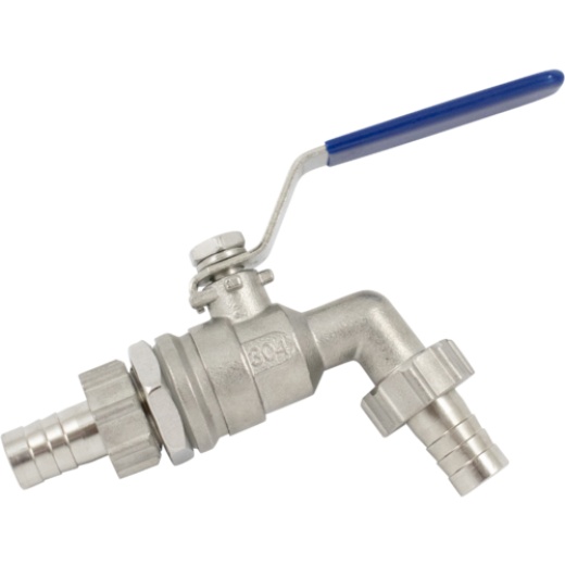 Brewzilla Gen 4 | Replacement Ball Valve Assembly | 1/2" Barbs