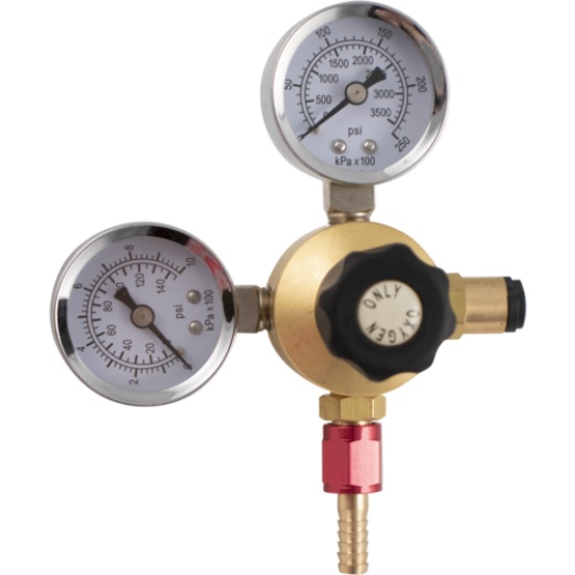 Dual Gauge Oxygen Regulator For Disposable Tanks
