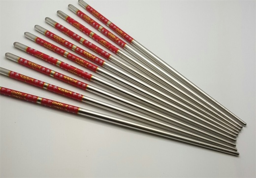 10 Pcs High-Quality Fish Design Stainless Steel Chopsticks