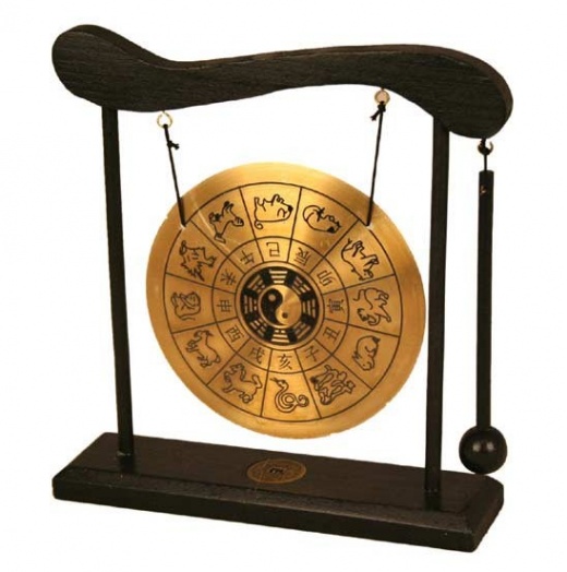 Zen Art Brass Feng Shui Desktop Gong - Your Gateway to Tranquility