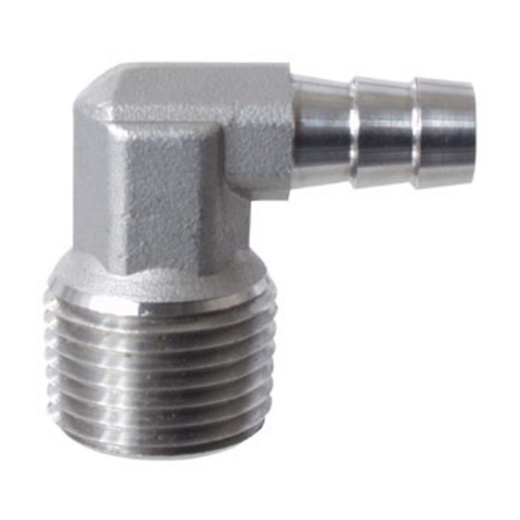 Stainless Elbow Barb - 3/8 In. X 1/2 In. Mpt