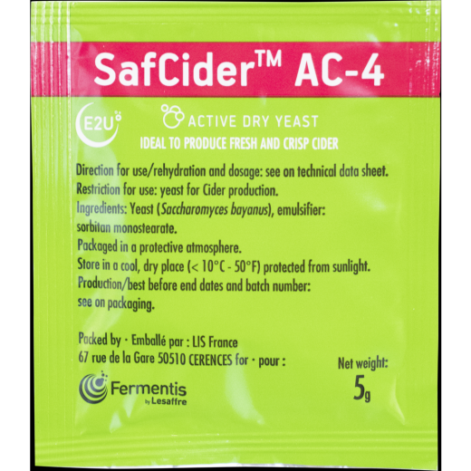 Fermentis | Safcider Ac-4 | Dry Cider Yeast