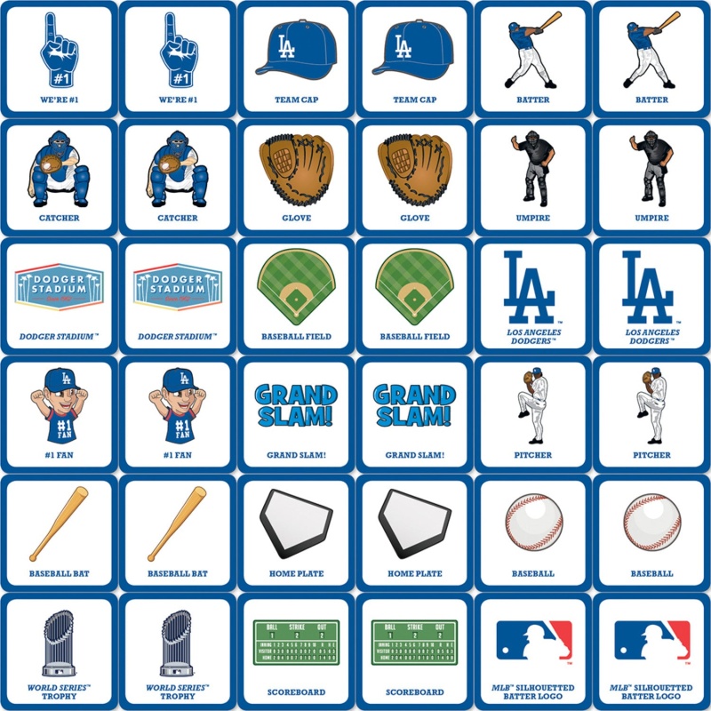 Los Angeles Dodgers Matching Game