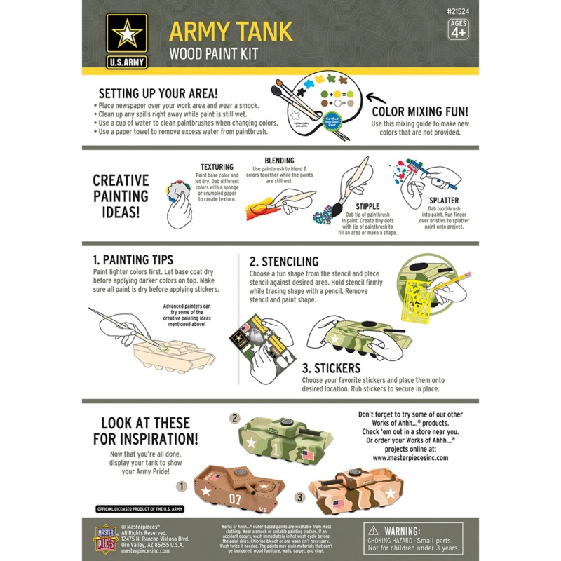 U.S. Army - Tank Wood Craft & Paint Kit