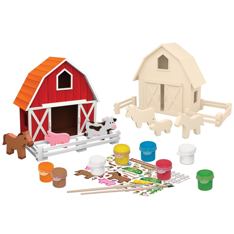 Country Farm Wood Wood Craft & Paint Kit