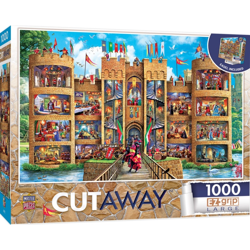 Cutaway - Medieval Castle 1000 Piece Ez Grip Jigsaw Puzzle