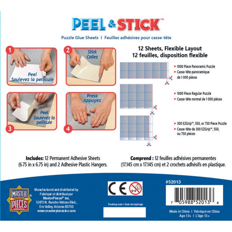 Jigsaw Puzzle Glue Sheets - Hangers Included