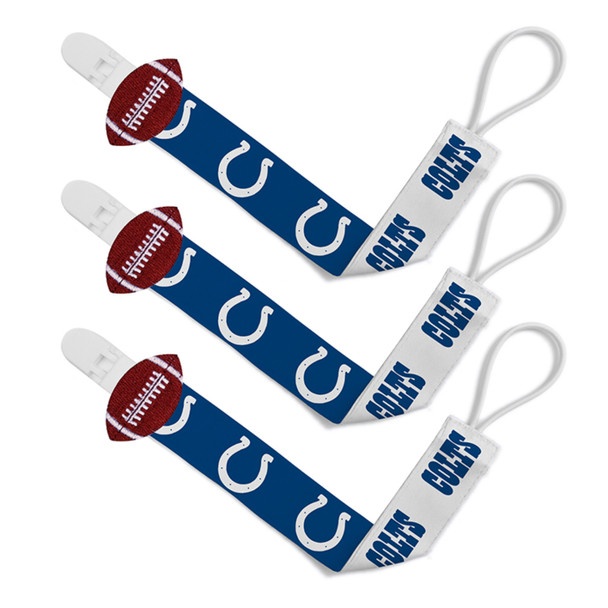 Indianapolis Colts Nfl Baby Fanatic Pacifier Clip 3-Pack