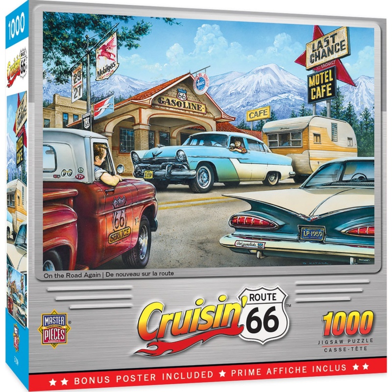 Cruisin' Route 66 - On The Road Again 1000 Piece Jigsaw Puzzle