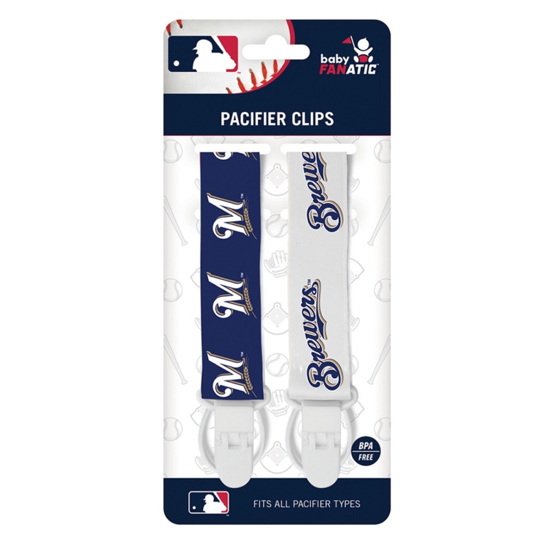 Milwaukee Brewers - Pacifier Clip 2-Pack