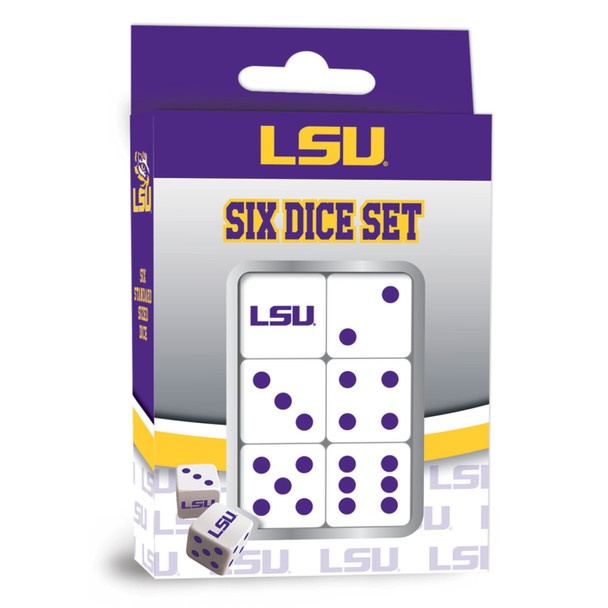 Masterpieces Game Day - Ncaa Lsu Tigers - 6 Pc Team Logo Dice Set