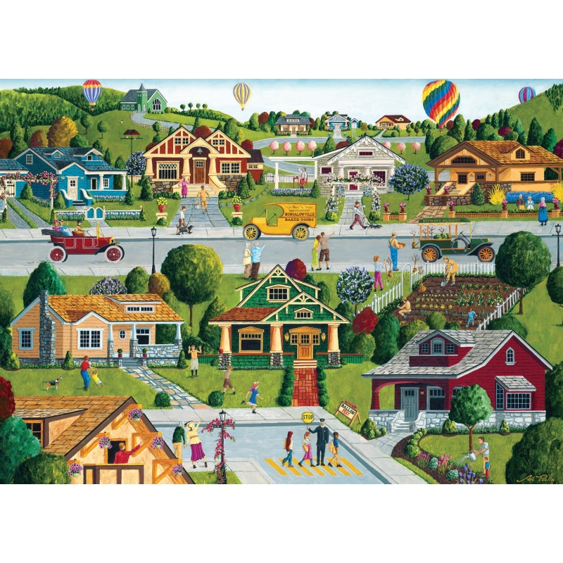 Hometown Gallery - Bungalowville 1000 Piece Jigsaw Puzzle