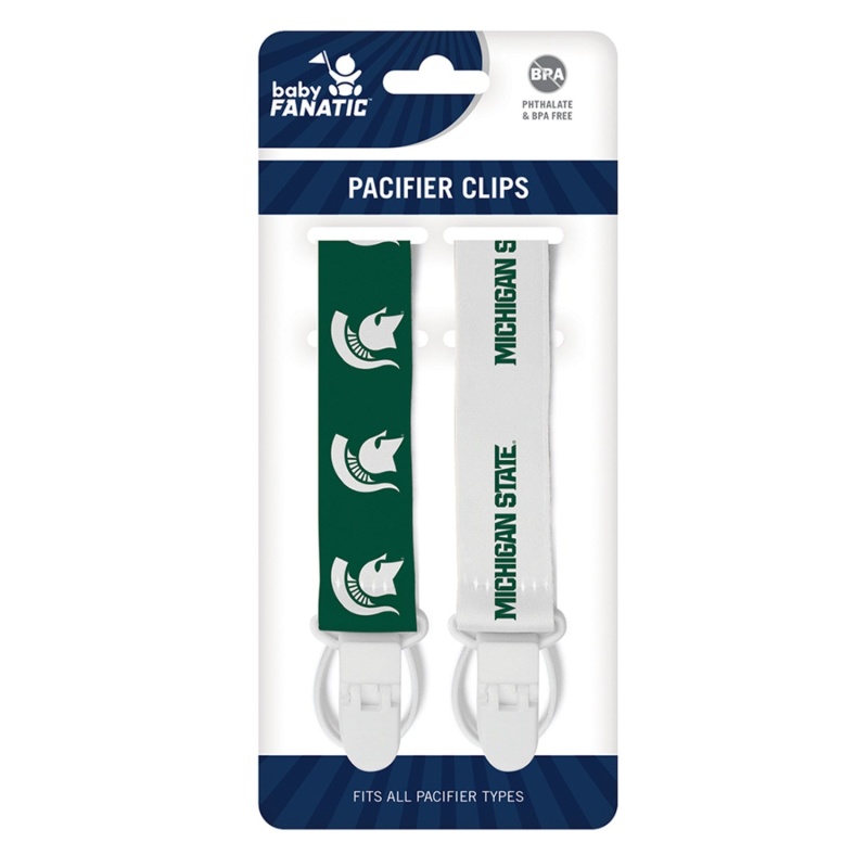 Michigan State Spartans - Pacifier Clip 2-Pack