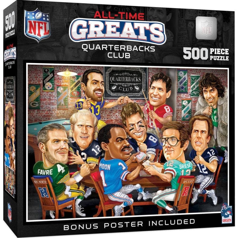 NFL All-Time Greats: Quarterbacks Club 500-Piece Jigsaw Puzzle