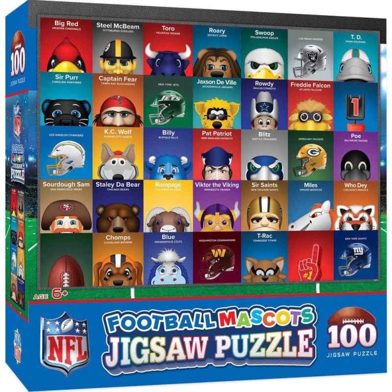 Nfl Mascots 100 Piece Jigsaw Puzzle