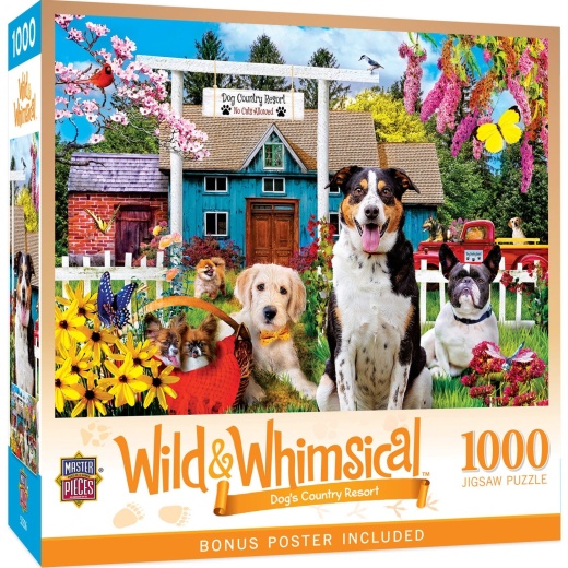Wild & Whimsical - Dog's Country Resort 1000 Piece Jigsaw Puzzle