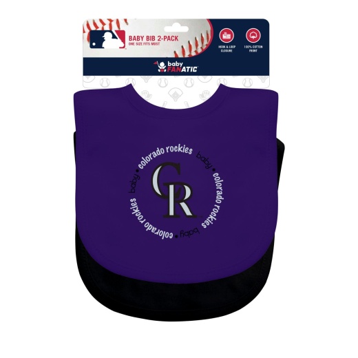 Colorado Rockies Baby Bibs 2-Pack - Purple & Black
