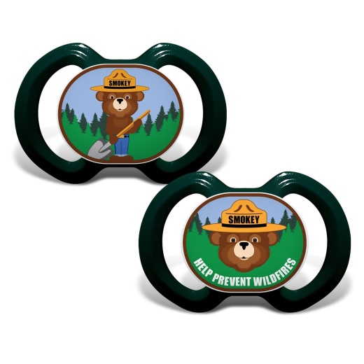 Smokey Bear Pacifier 2-Pack - Masterpieces Officially Licensed