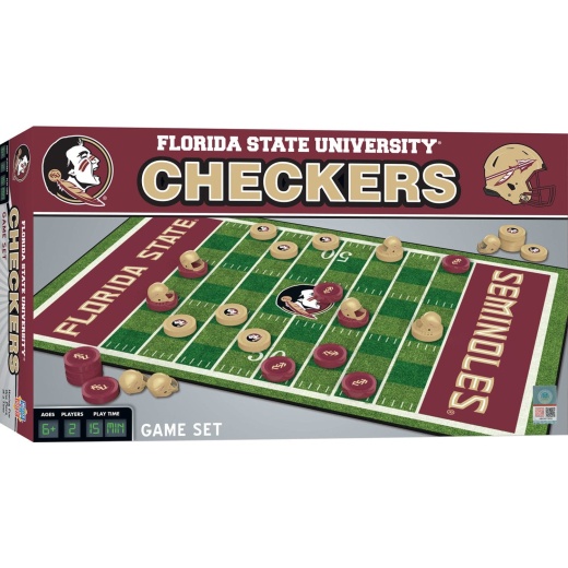 Florida State Seminoles Checkers Board Game - Officially Licensed MasterPieces NCAA Product