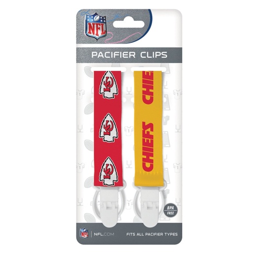 Kansas City Chiefs Pacifier Clip 2-Pack