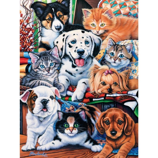 Playful Paws - Hide And Seek 300 Piece EZ Grip Jigsaw Puzzle