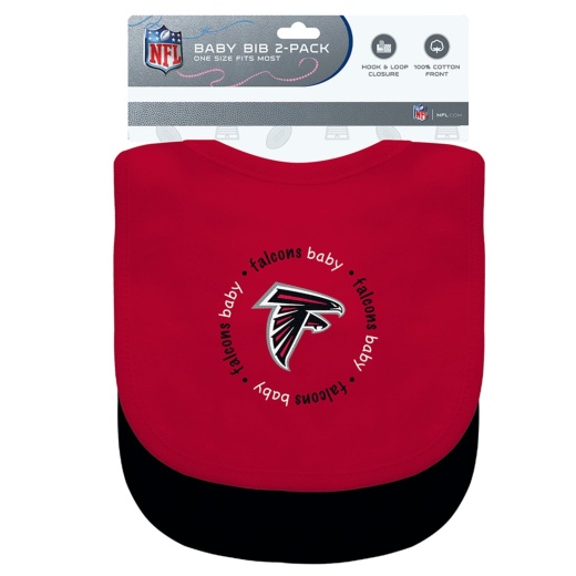 Atlanta Falcons Baby Bibs 2-Pack - Officially Licensed NFL Team Apparel