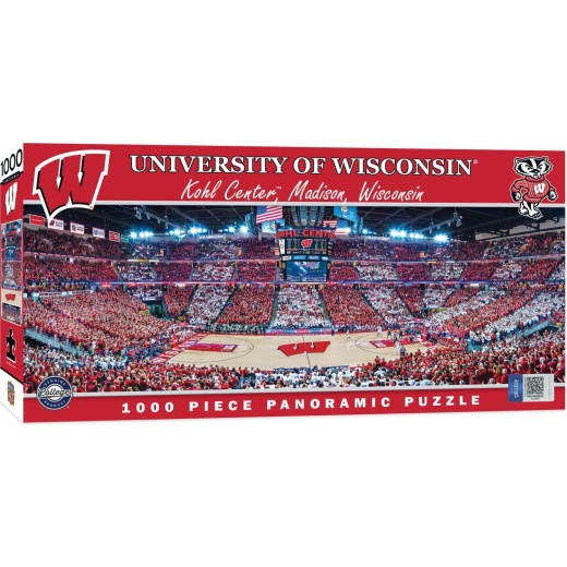 Wisconsin Badgers 1000 Piece Panoramic Jigsaw Puzzle - Basketball