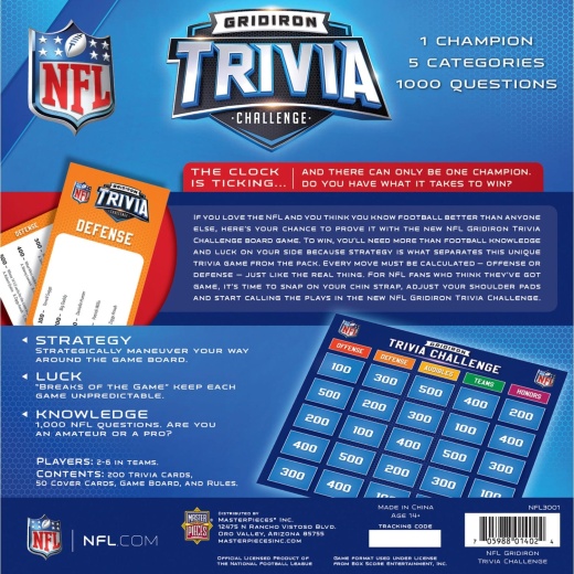 NFL Gridiron Trivia Challenge Board Game