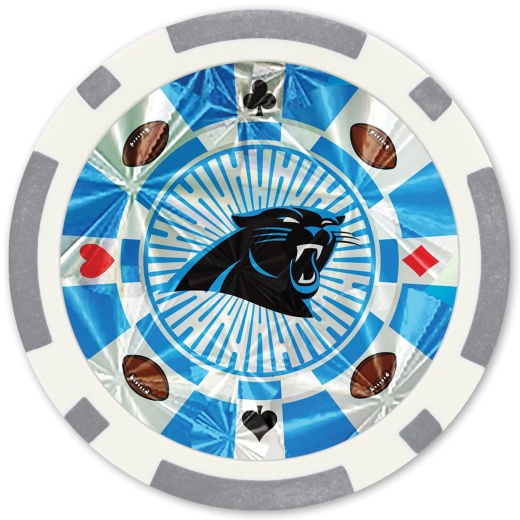 Carolina Panthers 20 Piece Poker Chips - Gold Collector's Edition
