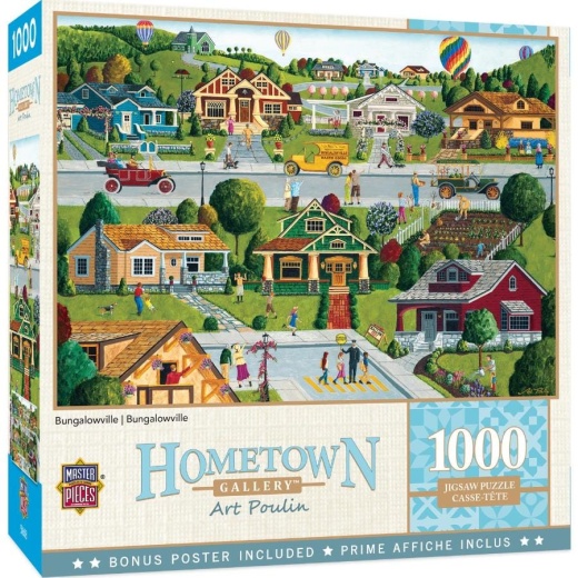 Hometown Gallery - Bungalowville 1000 Piece Jigsaw Puzzle by Masterpieces