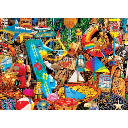 MasterPieces Flashbacks Beach Time Flea Market 1000 Piece Jigsaw Puzzle