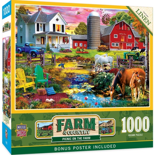 Farm & Country - Picnic On The Farm 1000 Piece Jigsaw Puzzle