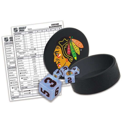 Chicago Blackhawks Shake N' Score Dice Game