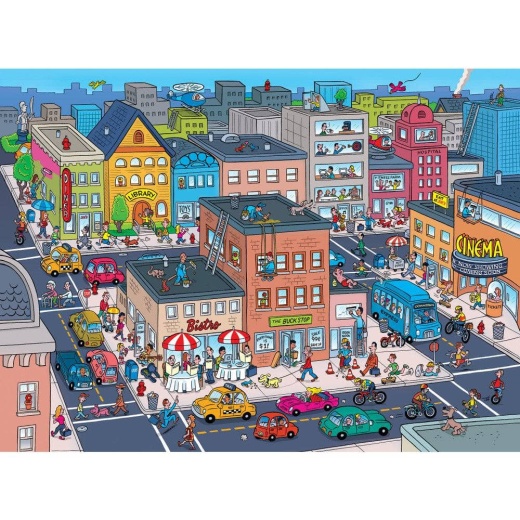 101 Things To Spot In Town - 101 Piece Jigsaw Puzzle