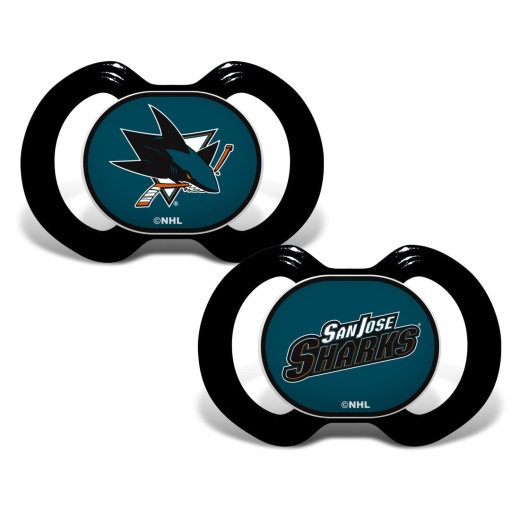 San Jose Sharks Pacifier 2-Pack - Officially Licensed NHL Baby Pacifiers
