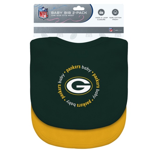 Green Bay Packers Baby Bibs 2-Pack - Green & Yellow