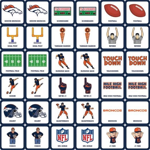MasterPieces NFL Denver Broncos Matching Game