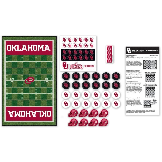 Oklahoma Sooners Checkers Board Game - MasterPieces NCAA Officially Licensed