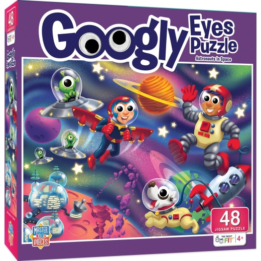 Googly Eyes - Astronauts In Outer Space 48 Piece Jigsaw Puzzle