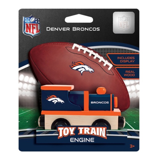 Denver Broncos Toy Train Engine - Official NFL Wooden Train