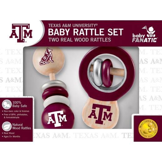 Texas A&M Aggies - Baby Rattles 2-Pack