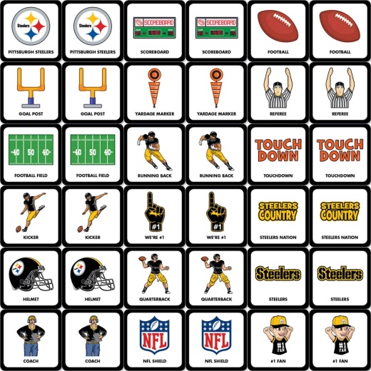 Pittsburgh Steelers Matching Game - A Family Favorite