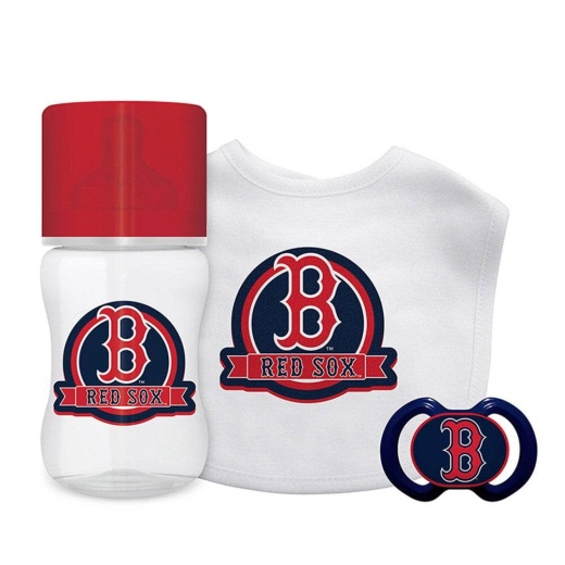Boston Red Sox 3-Piece Baby Gift Set - MasterPieces MLB Gift Set