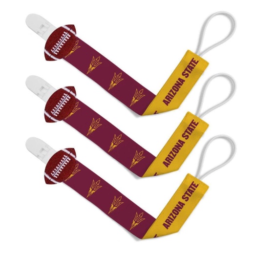 Arizona State Sun Devils Pacifier Clip 3-Pack