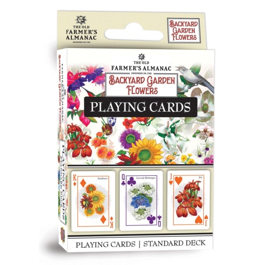 Farmer's Almanac Backyard Garden Flowers Playing Cards - 54 Card Deck