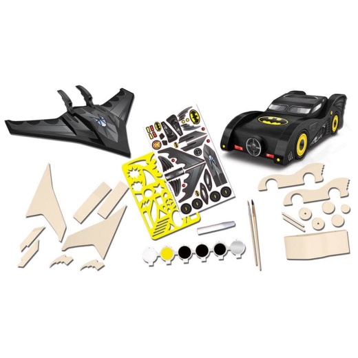 Licensed Batman Batmobile & Batwing Wood Craft Kit by Masterpieces